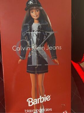 Vintage 1996 Calvin Klein Barbie Doll Mattel Denim Outfit w/ Box